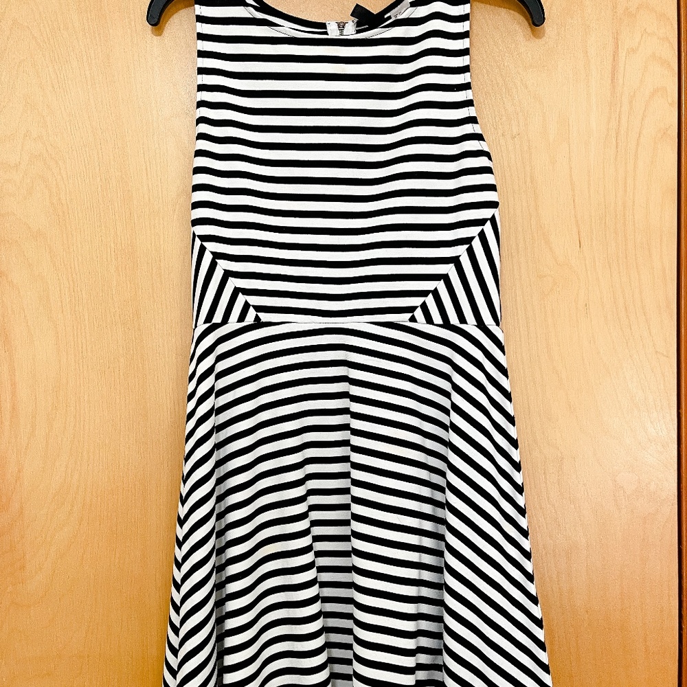 Black and White Skater Dress